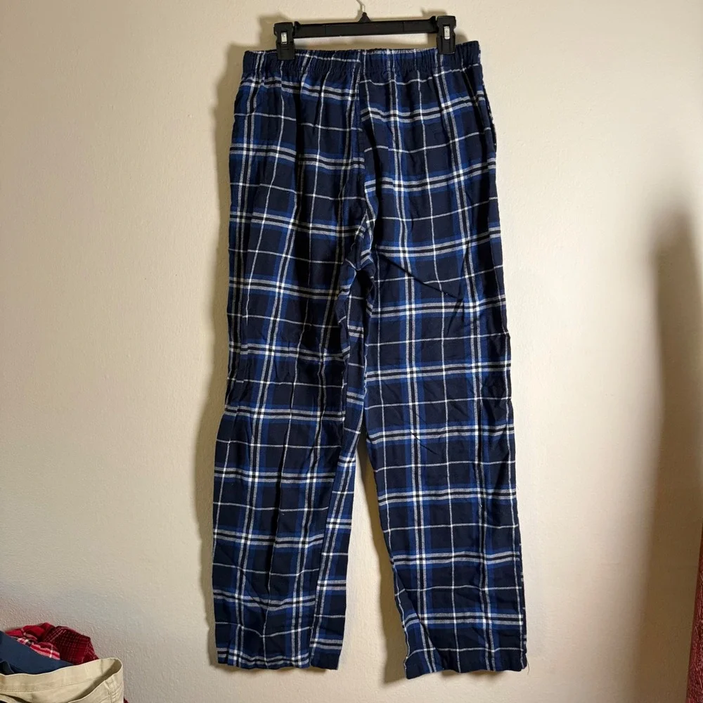 NFL‎ Team Apparel Los Angeles Rams Mens Plaid Pajama Pants Blue White Large